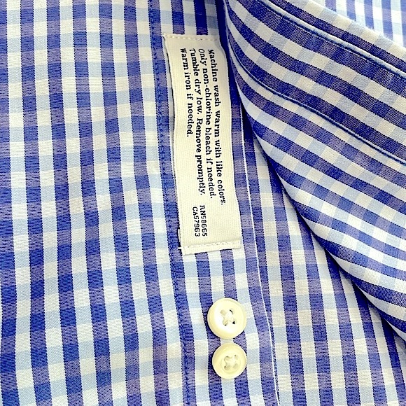Mens Dress Shirt Bundle Size 17 Long Sleeve Plaid & Gingham Check Blue & Purple - Picture 8 of 14